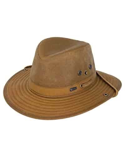 Outback Trading Company 1497 River Guide UPF 50 Waterproof Breathable Outdoor Cotton Oilskin Hat, Field Tan, Large Outback Trading Company 1497 River Guide UPF 50 Waterproof Breathable Outdoor Cotton Oilskin Hat, Field Tan, Large
