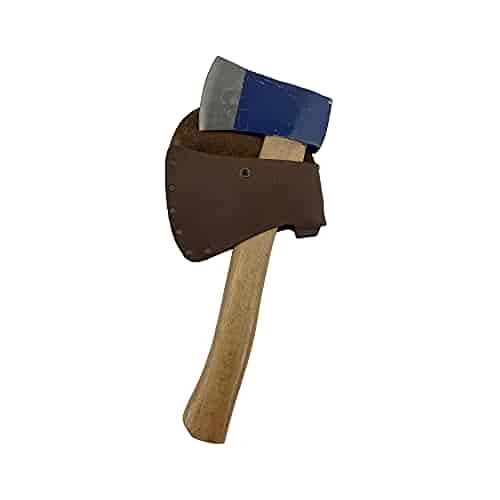 Hide & Drink, Durable Leather Hatchet Head Sheath Holster for 1.5 in. Belts, Axe Case, Blade Cover, Lumberjack Outdoors Work Essentials, Handmade Includes 101 Year Warranty (Bourbon Brown)