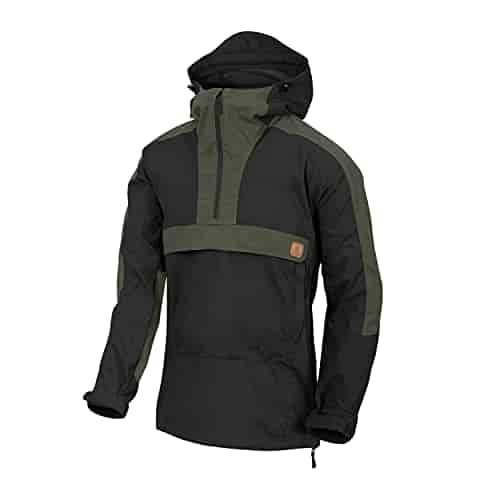 Helikon-Tex Men's Woodsman Anorak Jacket Black/Taiga Green Size L (EU) / M (US)