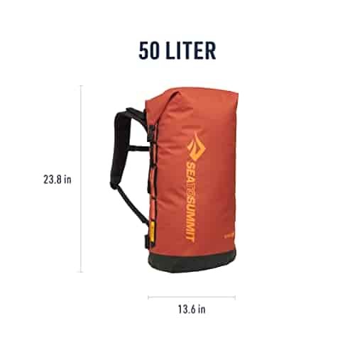Sea to Summit Big River Dry Backpack with Adjustable Harness, 50 Liter, Picante Red