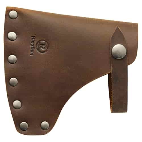 RingSun Genuine Leather Hatchet Sheath, Durable Axe Sheath Cover, Leather Hatchet Cover, Protective Axe Sheath, Full Grain Leather RS129-8,Brown