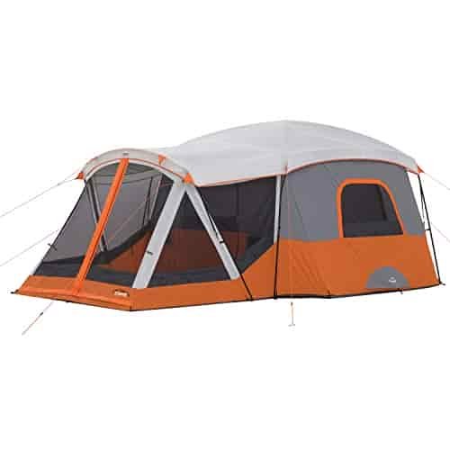 CORE 11 Person Family Cabin Tent with Screen Room | Large Multiple Room Tent for Family with Storage Pockets for Camping Accessories | Portable Cabin Huge Tent with Carry Bag for Outdoor Car Camping