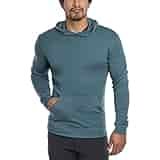 Woolly Clothing Men's Merino Pro-Knit Wool Pullover Hoodie - Wicking Breathable Anti-Odor XL STN