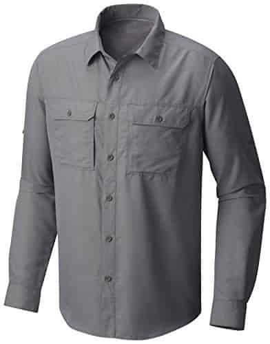 Mountain Hardwear Men's Standard Canyon Long Sleeve Shirt, Manta Grey, Large Mountain Hardwear Men's Standard Canyon Long Sleeve Shirt, Manta Grey, Large