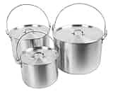 AceCamp Tribal Pot Aluminum Cooking Pot Set with Folding Handle (Set of 4L, 8L,12L)