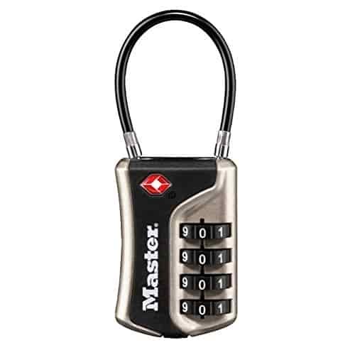 Master Lock 4697EURDNKL Combination Travel Padlock TSA Certified, Nickel, 9,3 x 3,6 x 1,5 cm Master Lock 4697EURDNKL Combination Travel Padlock TSA Certified, Nickel, 9,3 x 3,6 x 1,5 cm