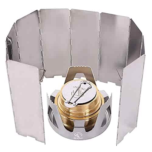 REDCAMP Mini Alcohol Stove with 10 Plates Folding Outdoor Stove Windscreen REDCAMP Mini Alcohol Stove with 10 Plates Folding Outdoor Stove Windscreen