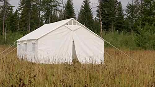 Elk Mountain Tents Outdoor Large Canvas Waterproof Wall Tent And Angle Kit With Screened Windows And Stove Pip Jack for 8 person tent, Best for Family Camping and Hunting Trip - 13x16 Elk Mountain Tents Outdoor Large Canvas Waterproof Wall Tent And Angle Kit With Screened Windows And Stove Pip Jack for 8 person tent, Best for Family Camping and Hunting Trip - 13x16