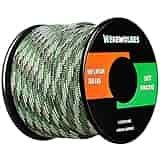 700lb Paracord/Parachute Cord - Type III 7 Strand 100% Nylon Core and Shell 700 lb Tensile Strength (Army Green Camo, 50 Feet)