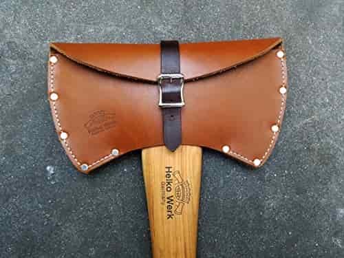 Helko Werk Leather Axe Sheath (Double Bit) - Genuine Leather Sheath for Double Bit Axes Leather and Hatchet Cover and Axe Cover