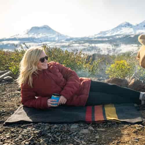 Arcturus Rainier Wool Blanket - 4.5lbs Warm, Heavy, Washable, Large | Great for Camping, Outdoors, Survival & Emergency Kits (Sunset Peak)