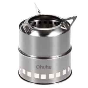 Ohuhu Portable Stainless Steel Wood Burning Camping Stove