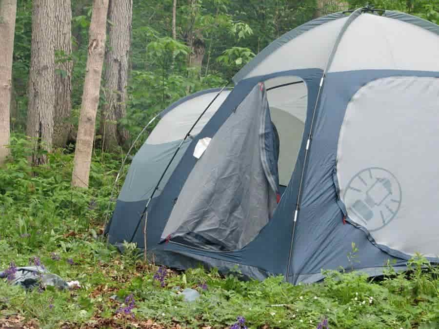 4 person tent on family camping trip