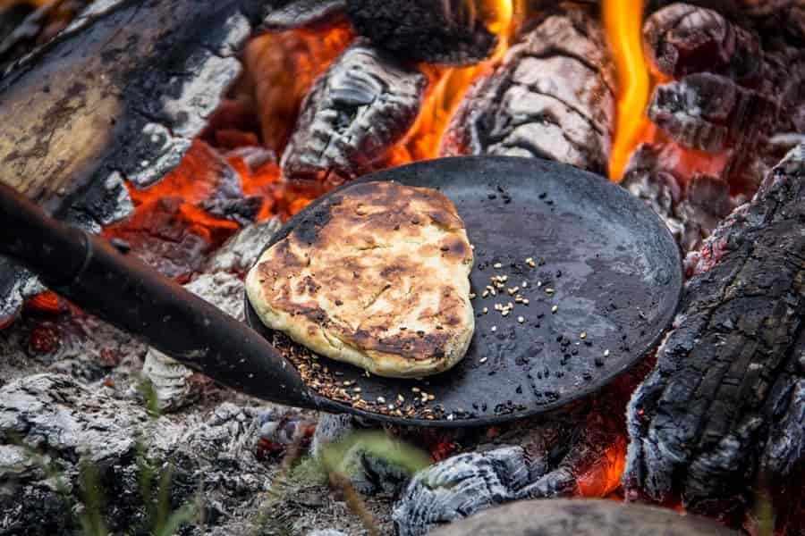 toast on a skillet