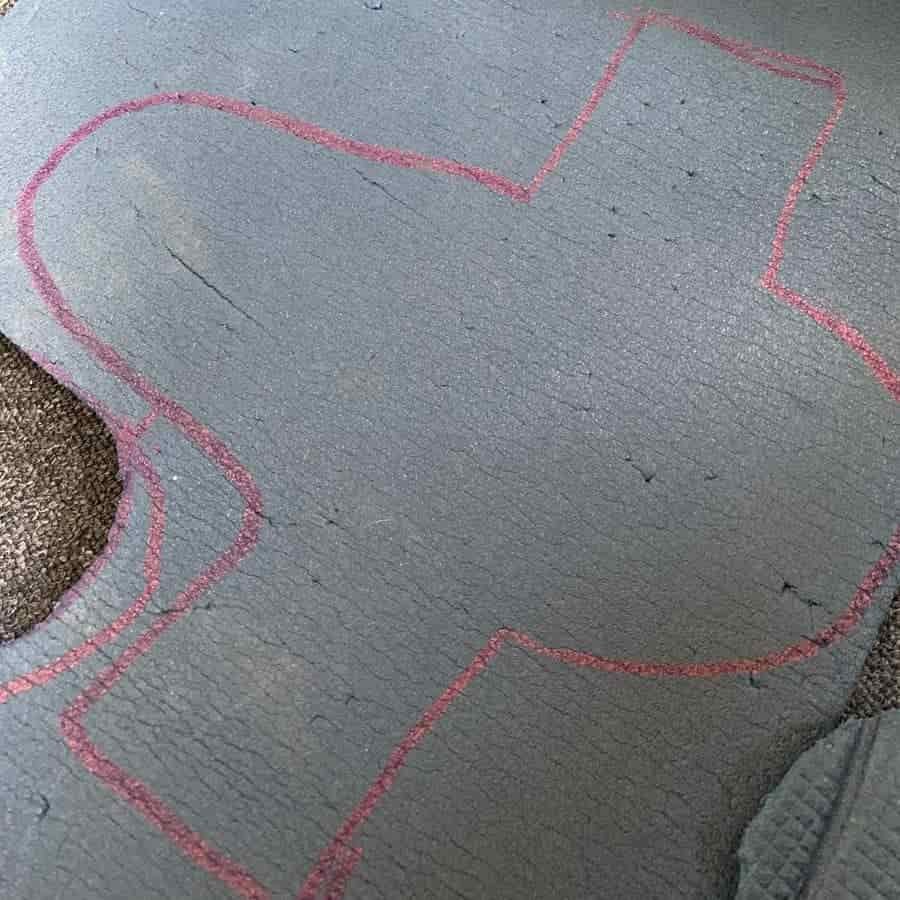 DIY camp shoes outline