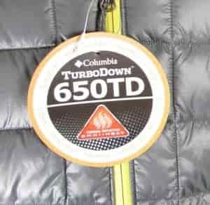 Columbia Turbo Down Synthetic Insulation Fabric