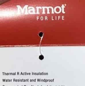 Marmot Thermal R Synthetic clothing and sleeping bag Insulation