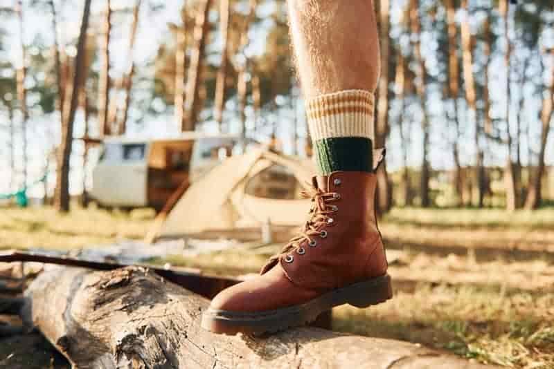 hiking in two pairs of socks