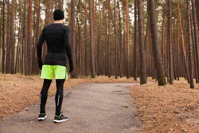 hiking leggings underneath shorts in fall