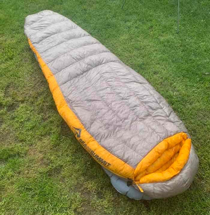 Sea To Summit Spark IV sleeping bag top view